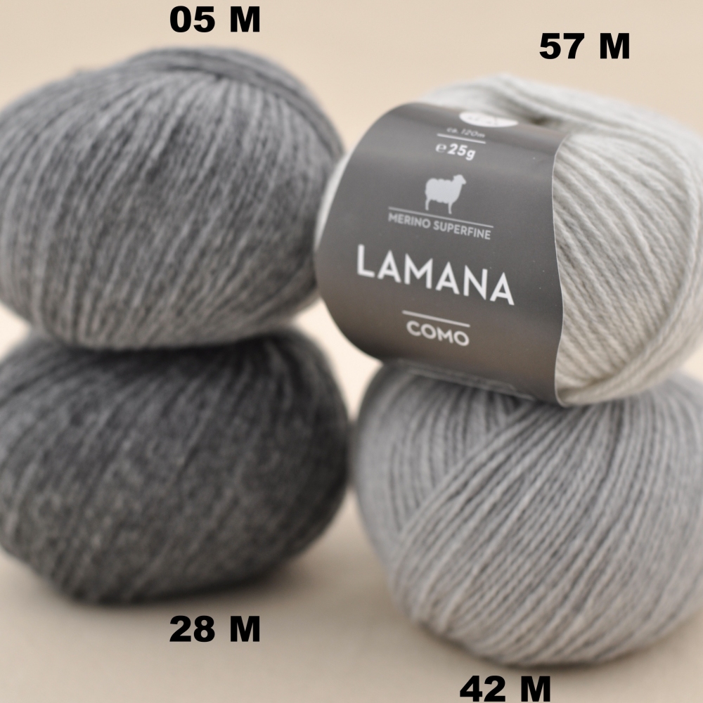 Lamana Como - 05 M srebrno-szary (Silver Grey Melange)